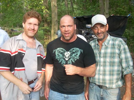 Set photo from 'Death from Above' with David and Kurt Angle